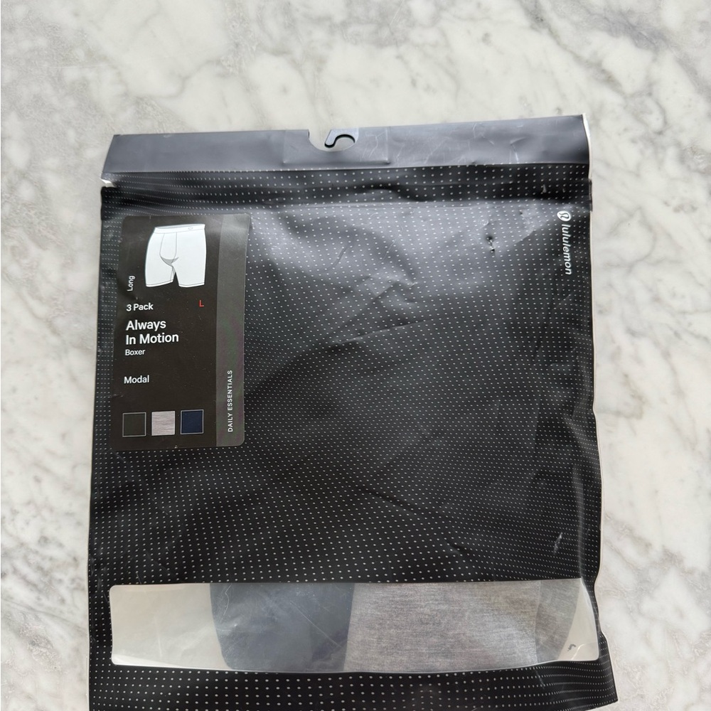Lululemon | Always in Motion Boxers 3 Pack - Black, Gray, Blue